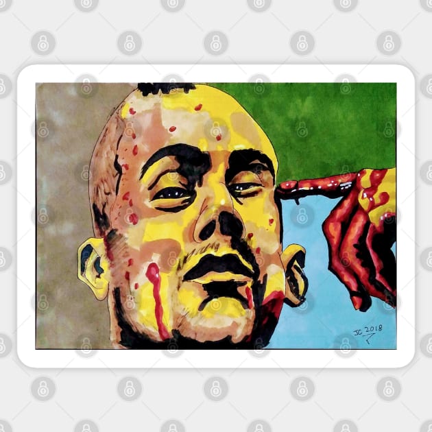 Taxi Driver - "Bang" Travis Bickle portrait (original) Sticker by StagArtStudios